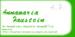annamaria haustein business card